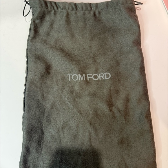 Tom Ford Black Slide Sandals with Gold Buckle main image 6